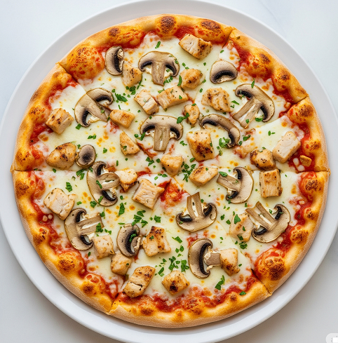 Chicken & Mushroom Pizza 