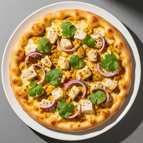 South Indian Garlic Chilli Chicken Pizza 