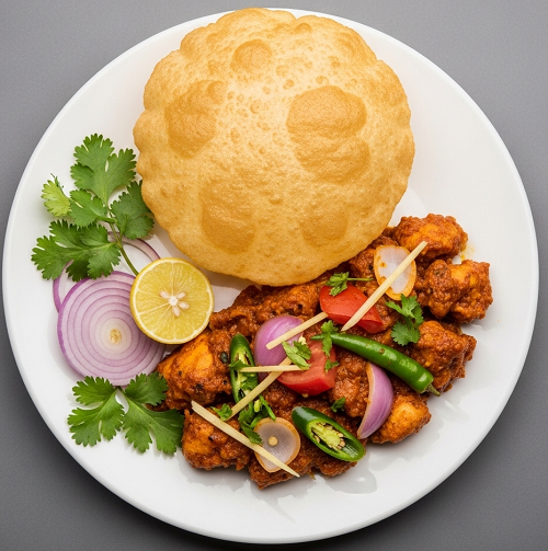 Chicken Masala Poori 