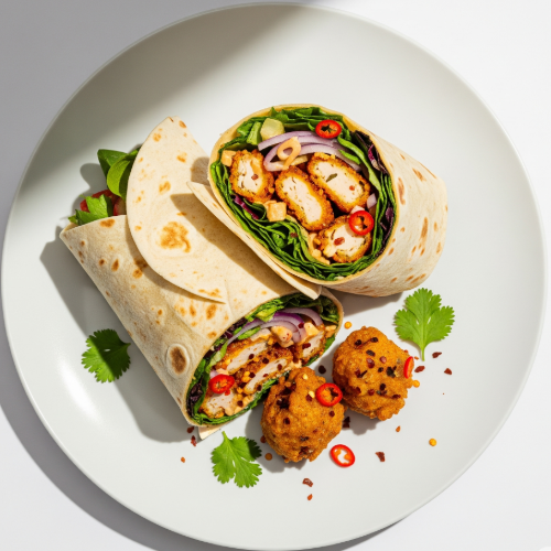 Chilli Chicken Pakora Wrap 