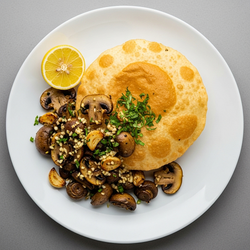 Garlic Mushroom Poori 